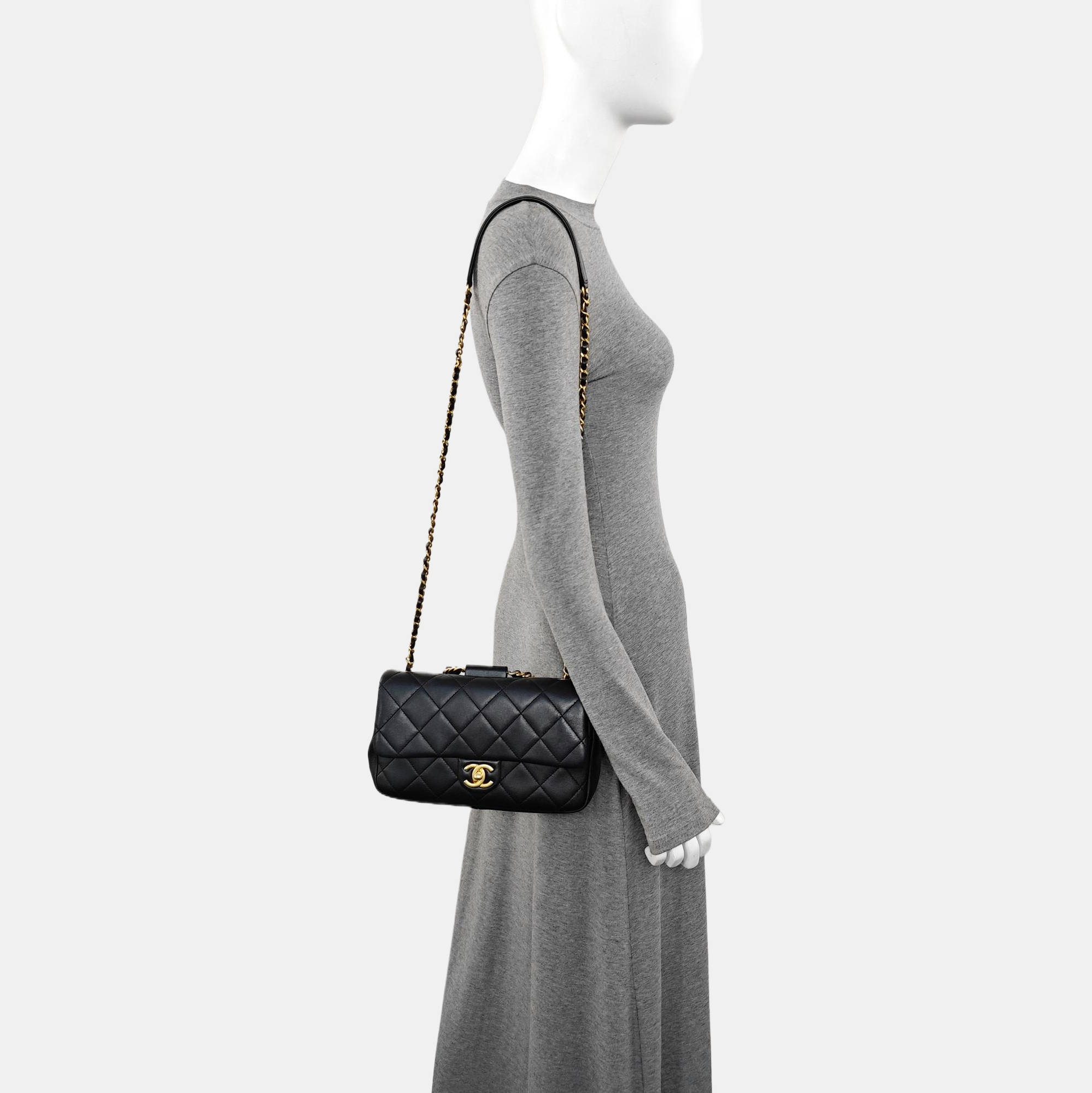 IN THE LOOP Quilted Lambskin Black
