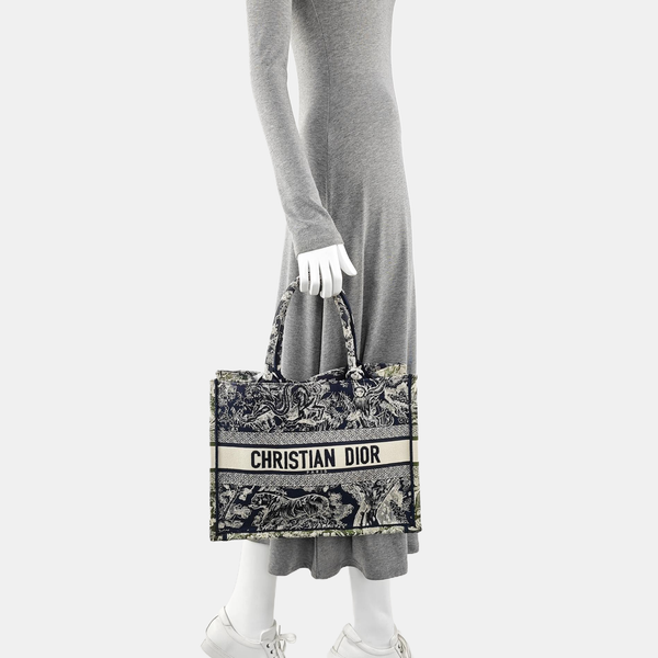Book Tote Medium Fabric Blue