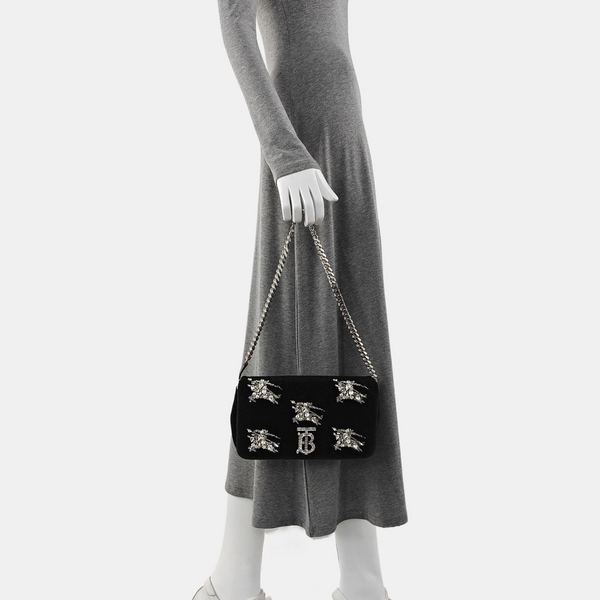 Suede Shoulder Bag Black