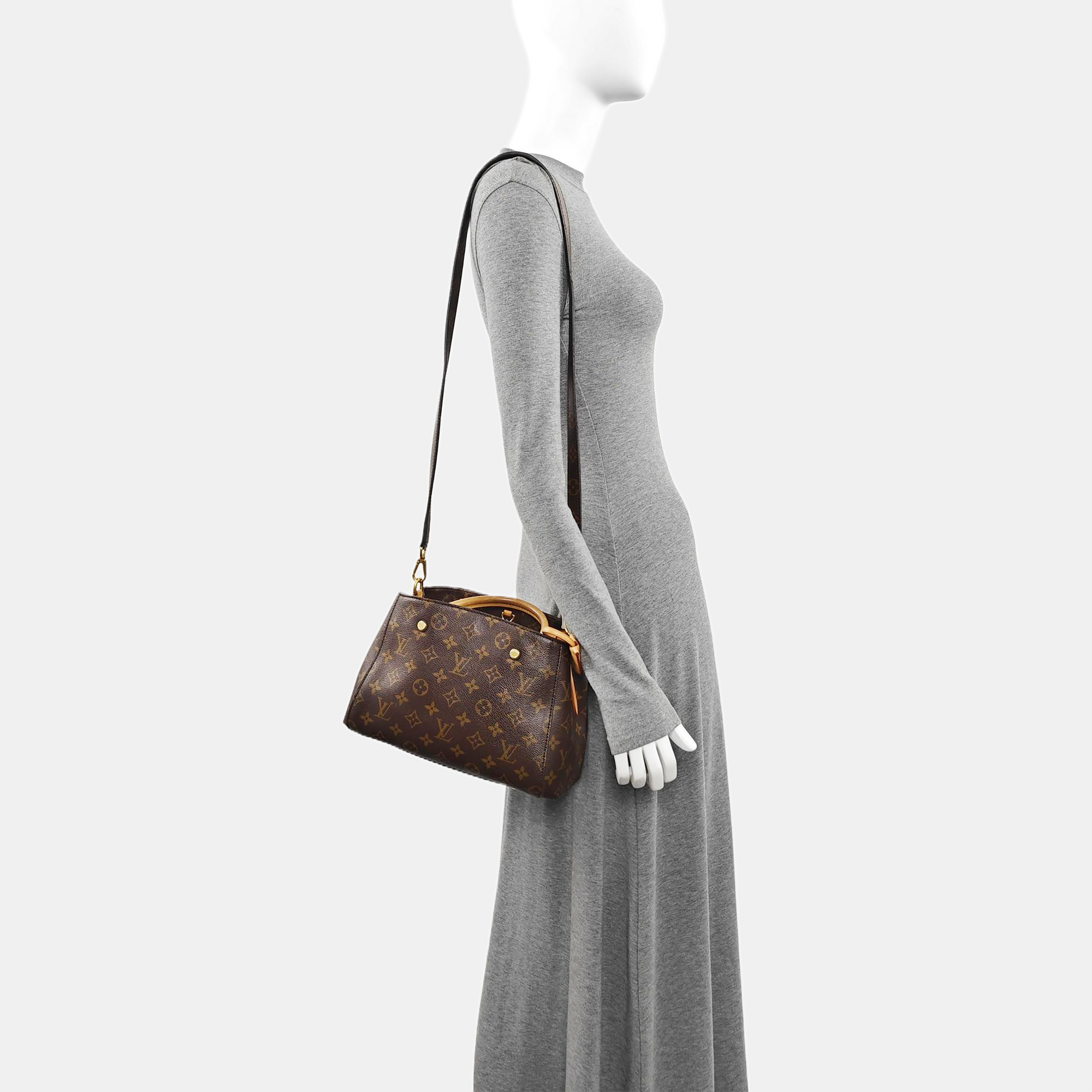 MONTAIGNE Monogram Coated Canvas Brown