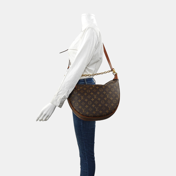 LOOP HOBO Monogram Coated Canvas Brown