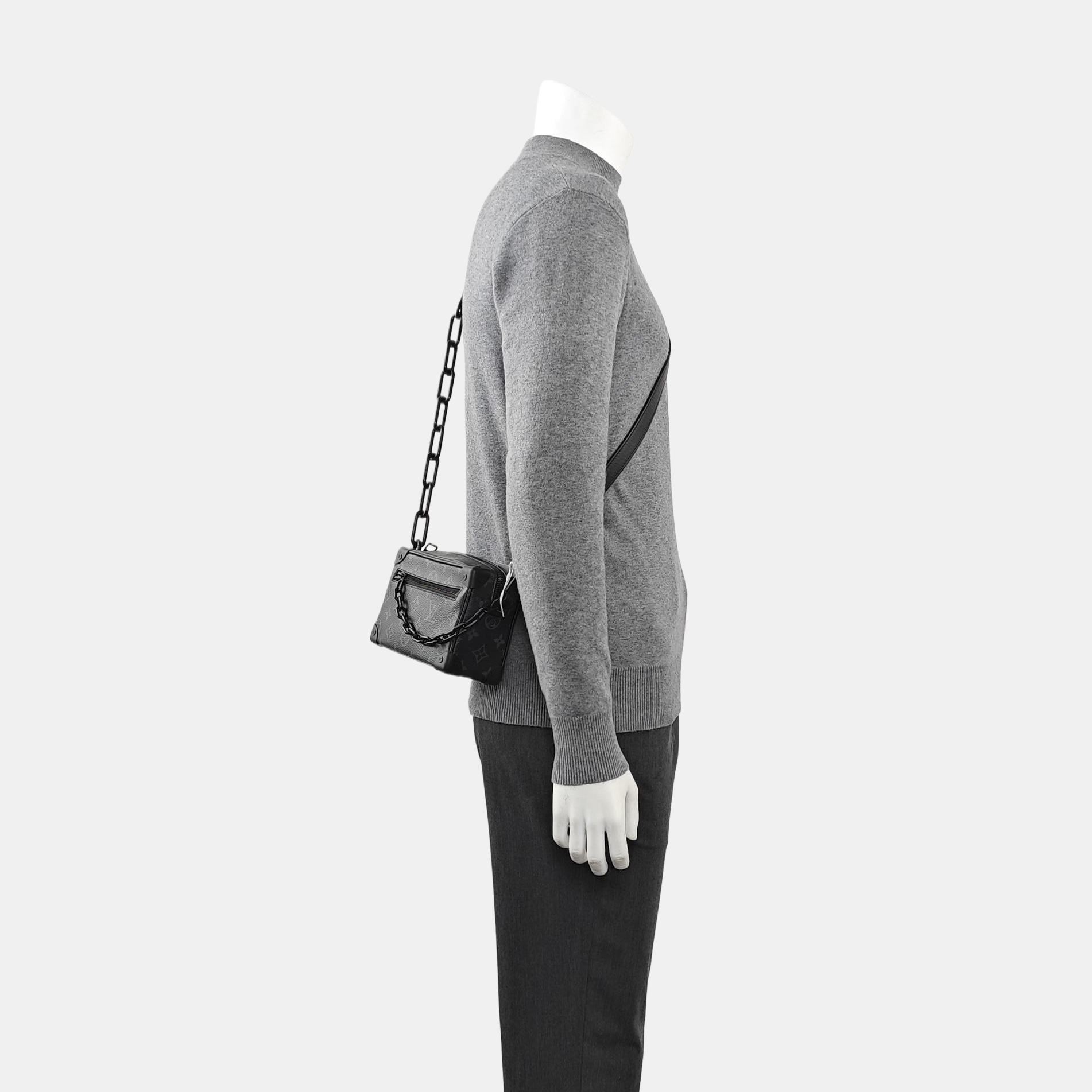 SOFT TRUNK Mini Monogram Coated Canvas Black