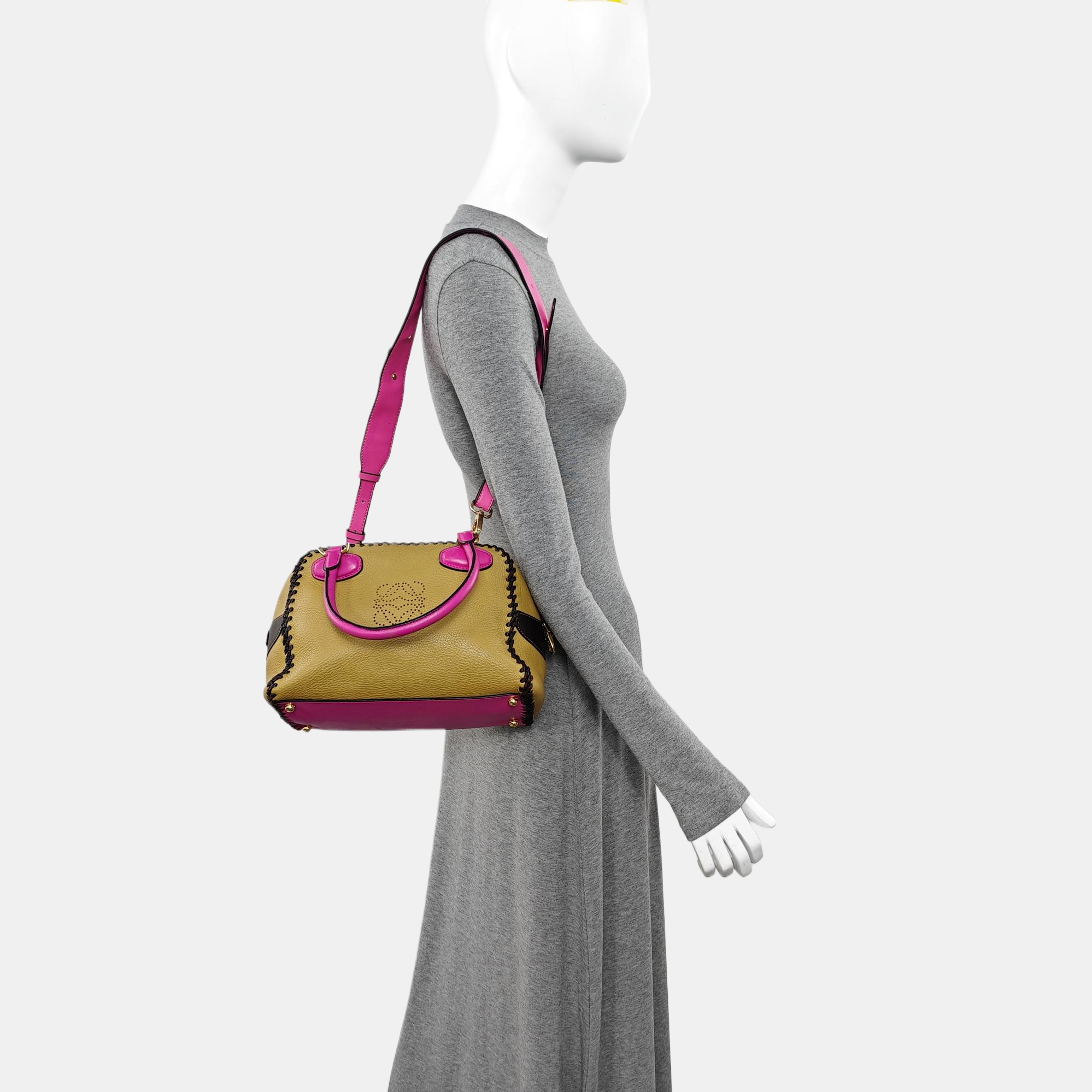 Calfskin Shoulder Bag Brown