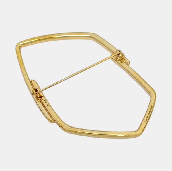 Metal Gold Brooch