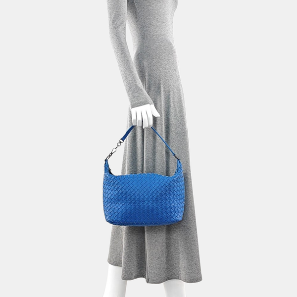 Lambskin Top Handle Bag Blue