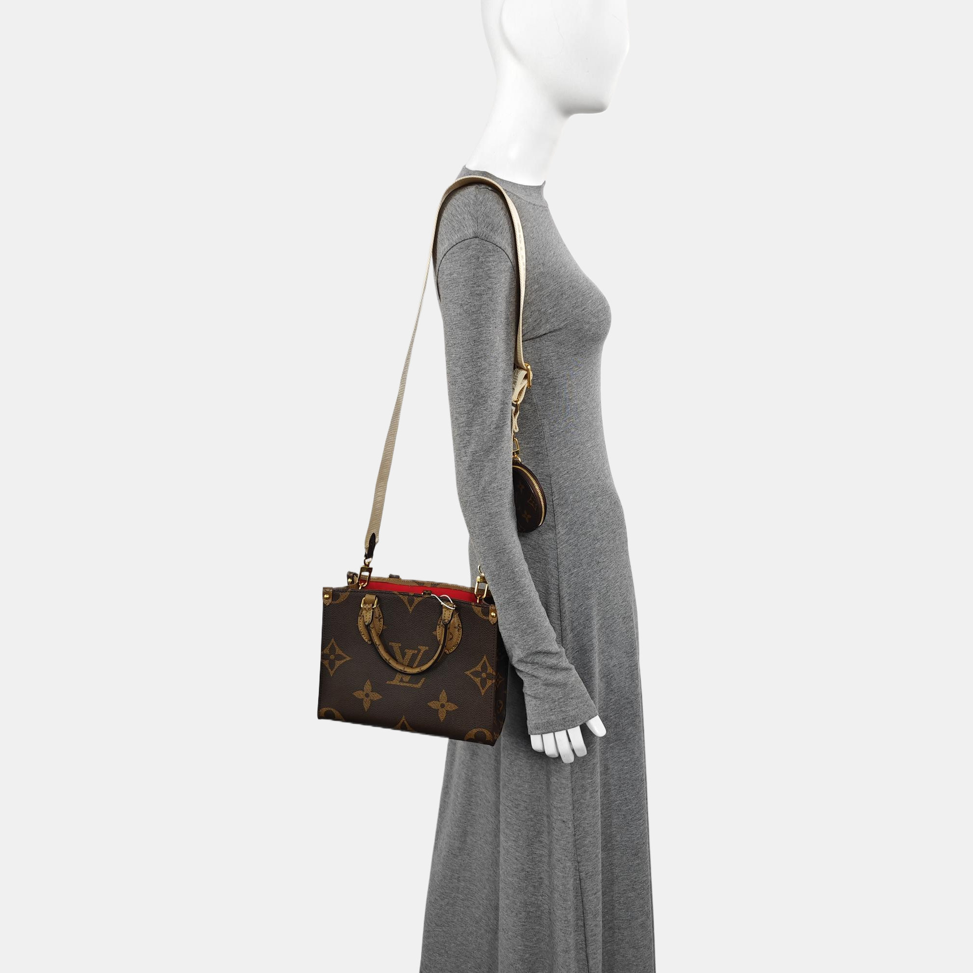 ONTHEGO PM Monogram Coated Canvas Brown