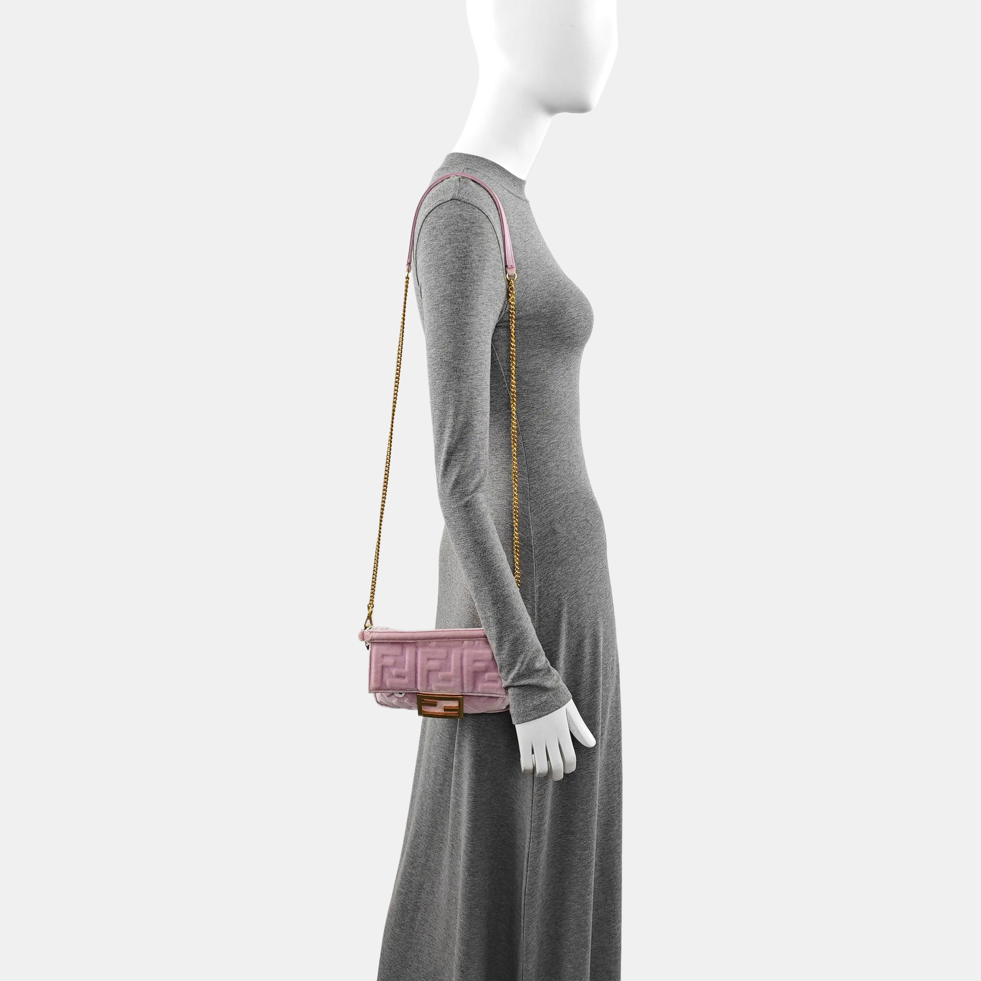 Authenticated pre-owned  Baguette Mini Fabric Pink - Shoulder Bag at Looply