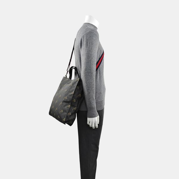 GG Supreme Monogram Coated Canvas Black