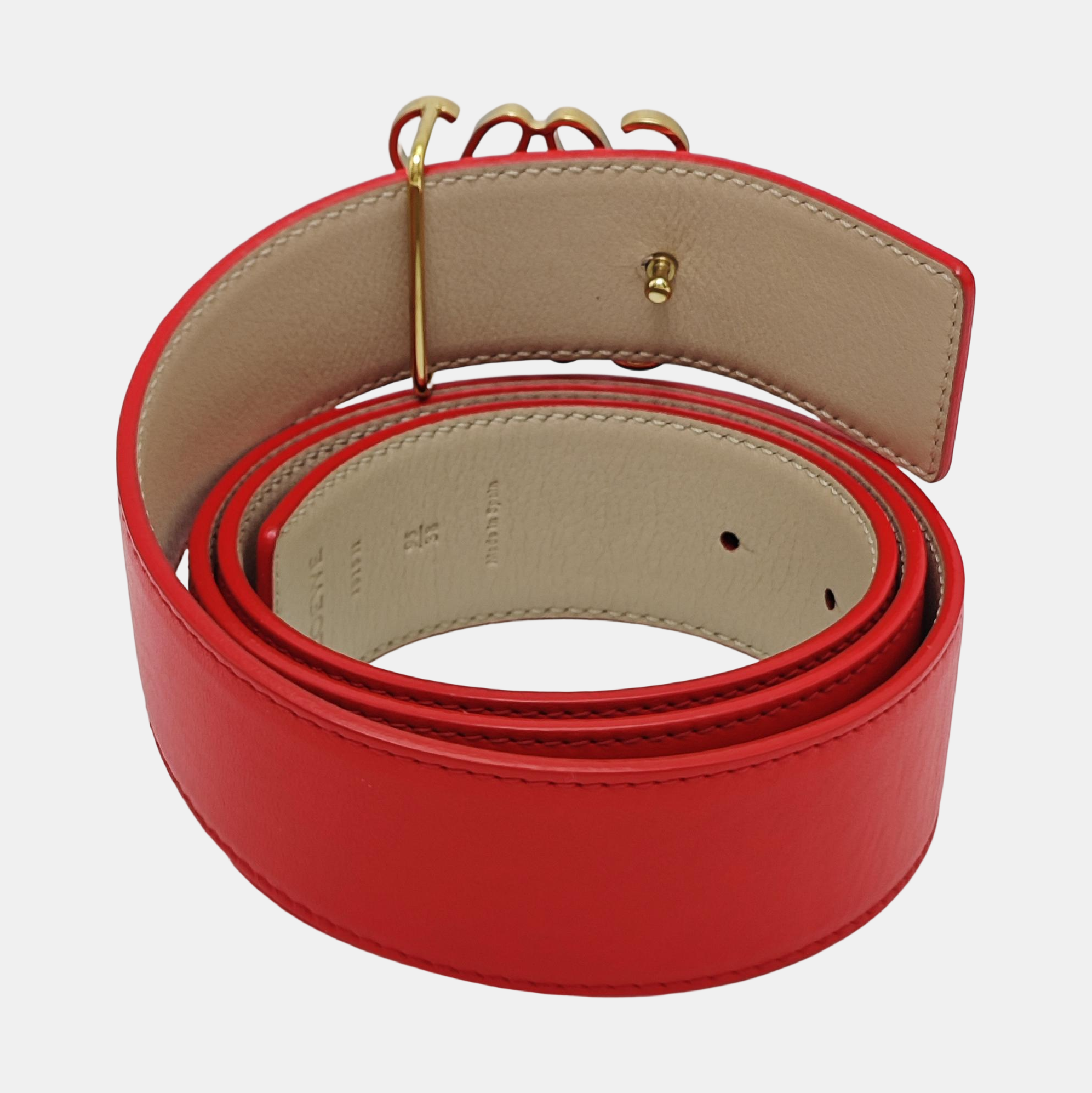 Leather Belt Red