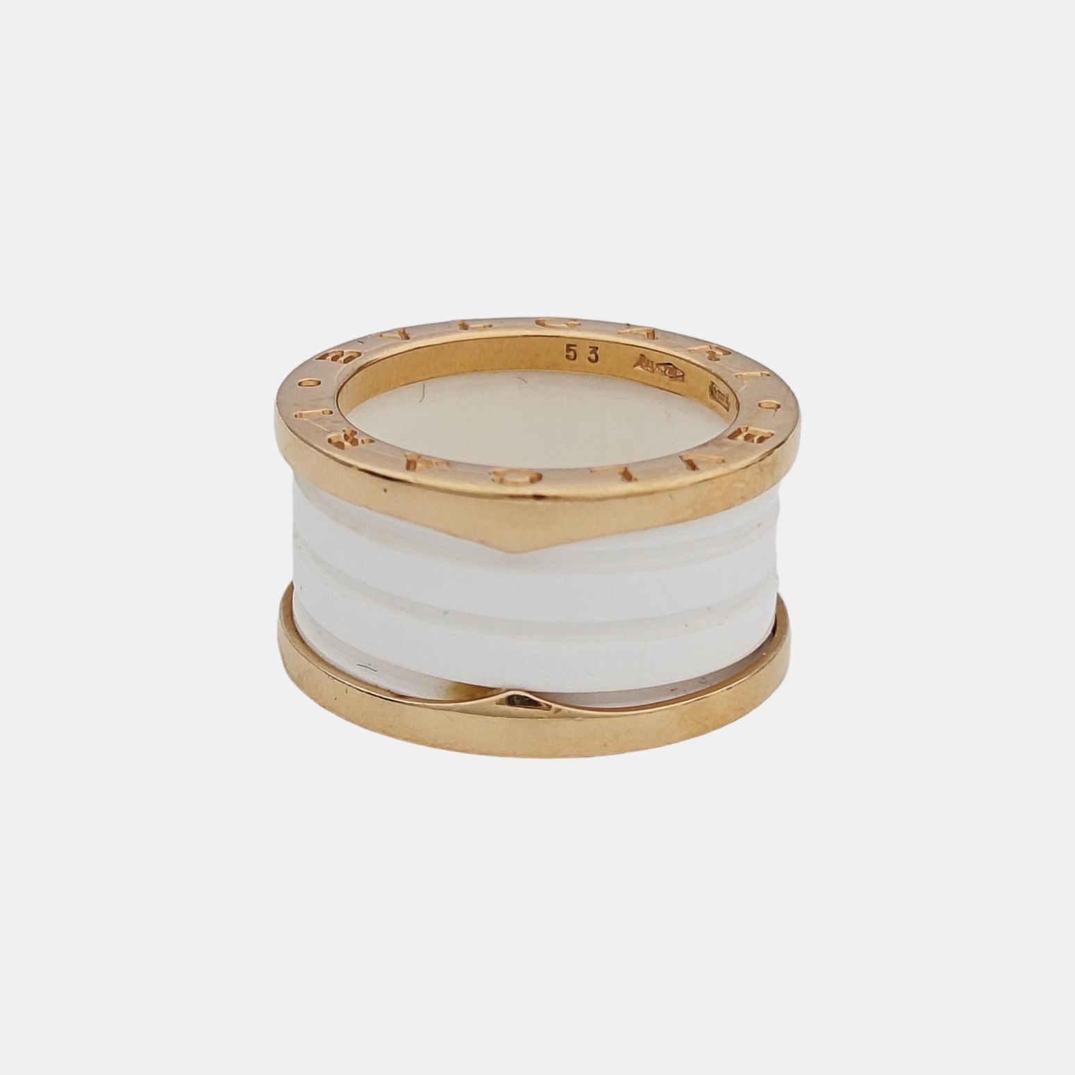 B.ZERO1 18k Rose Gold Ring EU 53