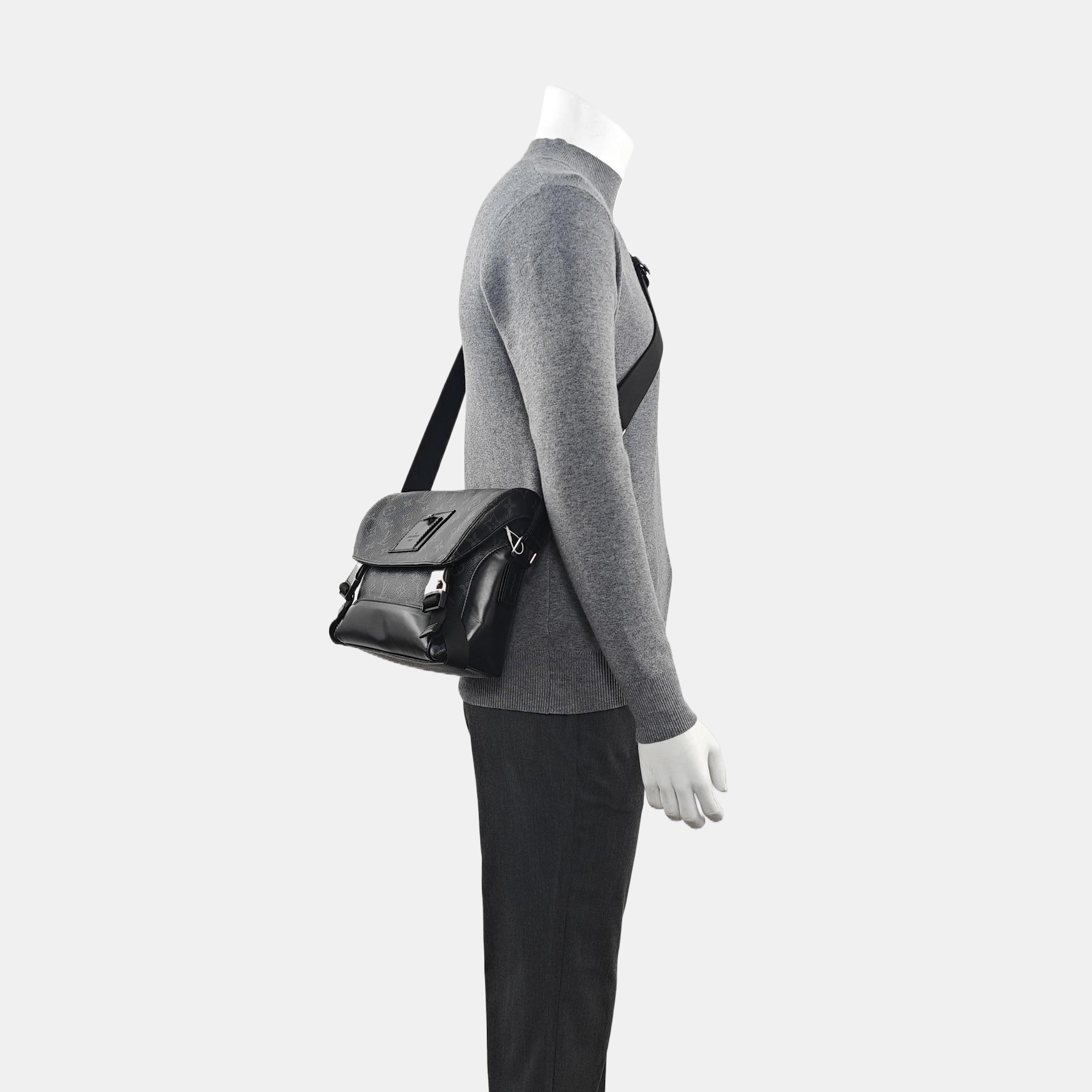 VOYAGER PM Monogram Coated Canvas Black
