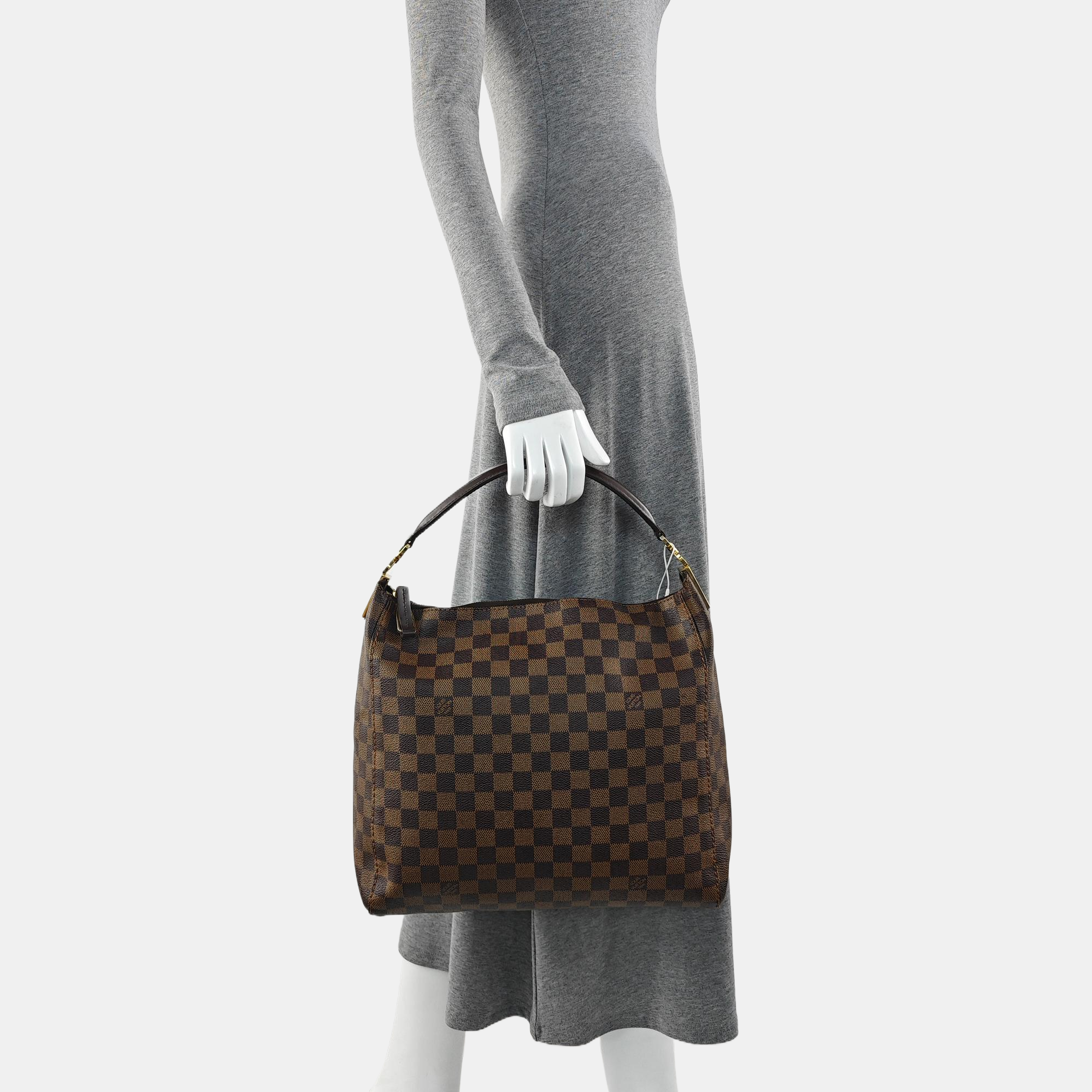 PORTOBELLO PM Damier Ebene Coated Canvas Brown