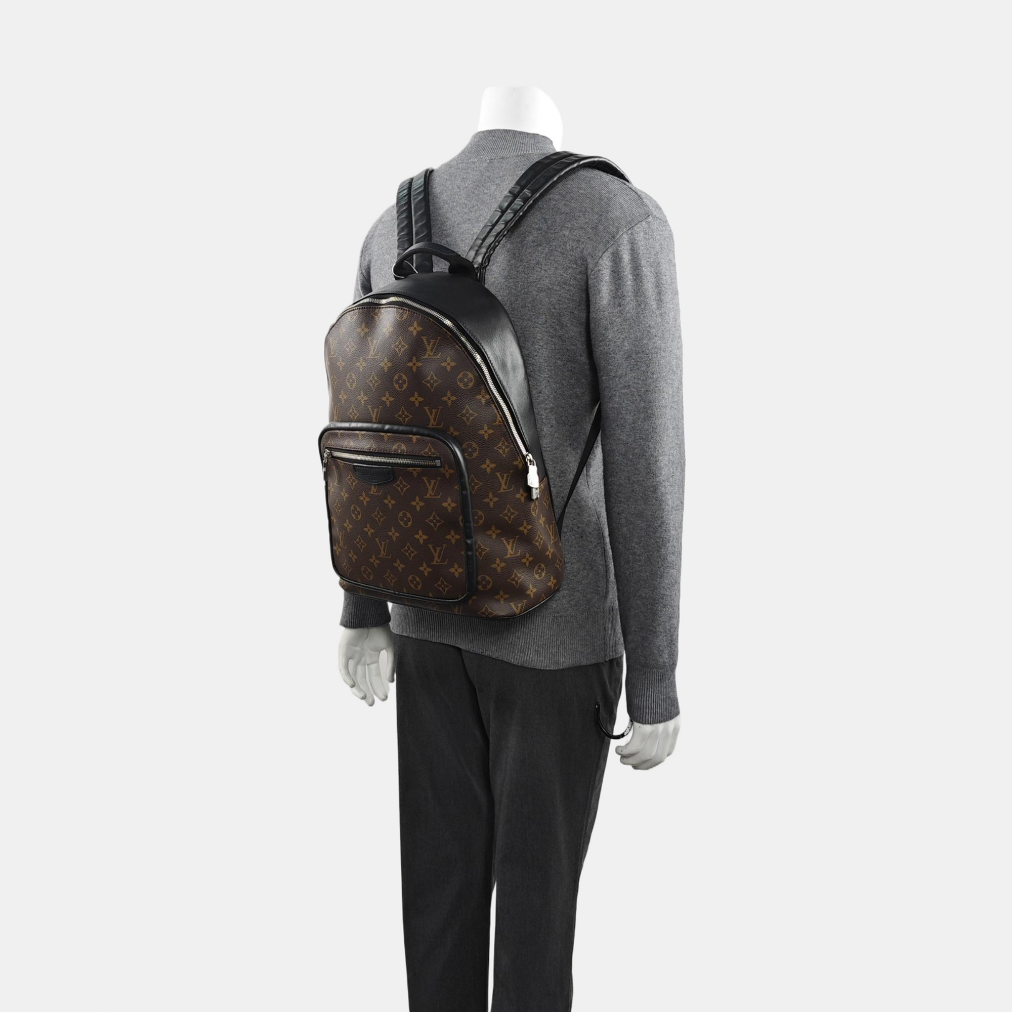 JOSH Monogram Coated Canvas Brown