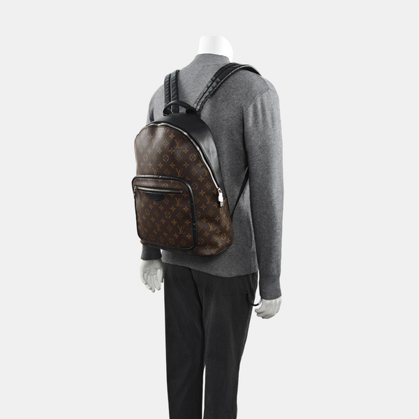 JOSH Monogram Coated Canvas Brown
