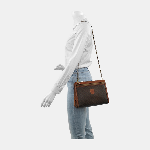 MACADAM CLUTCHES Coated Canvas Brown