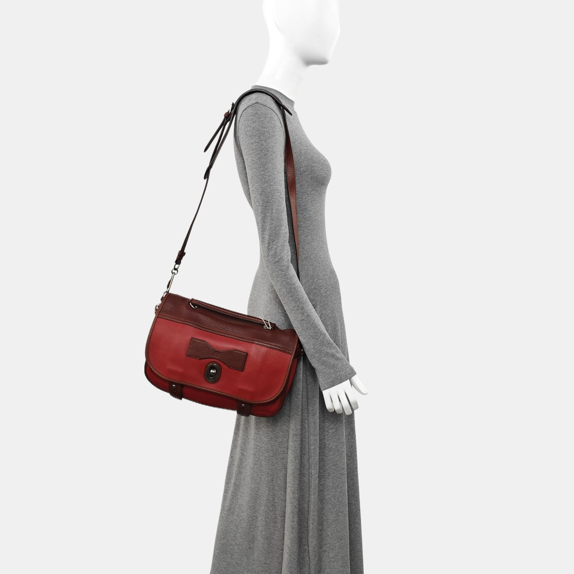 Calfskin Shoulder Bag Red