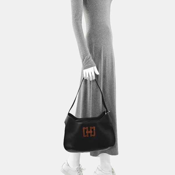 Calfskin Shoulder Bag Black