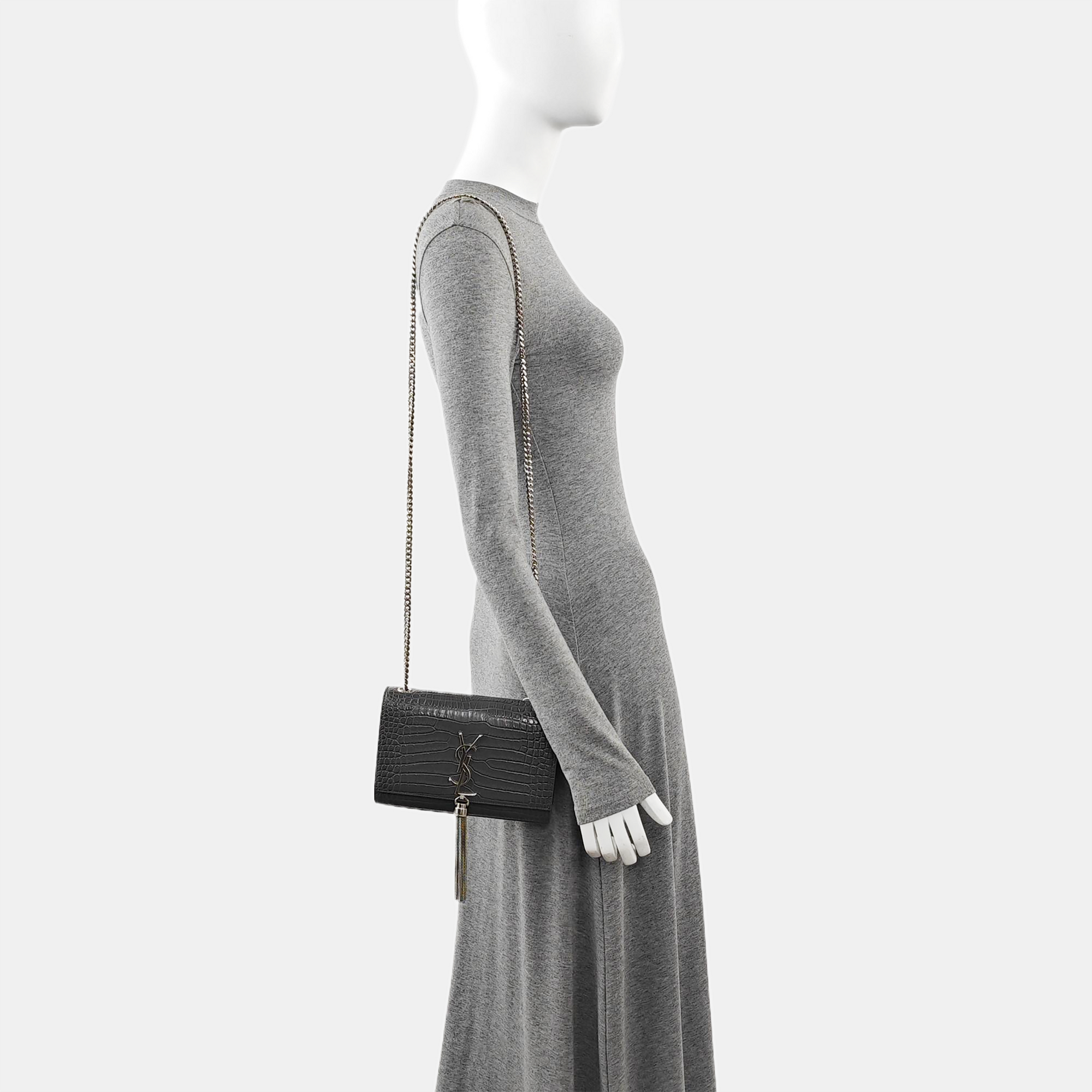 KATE Small Calfskin Gray