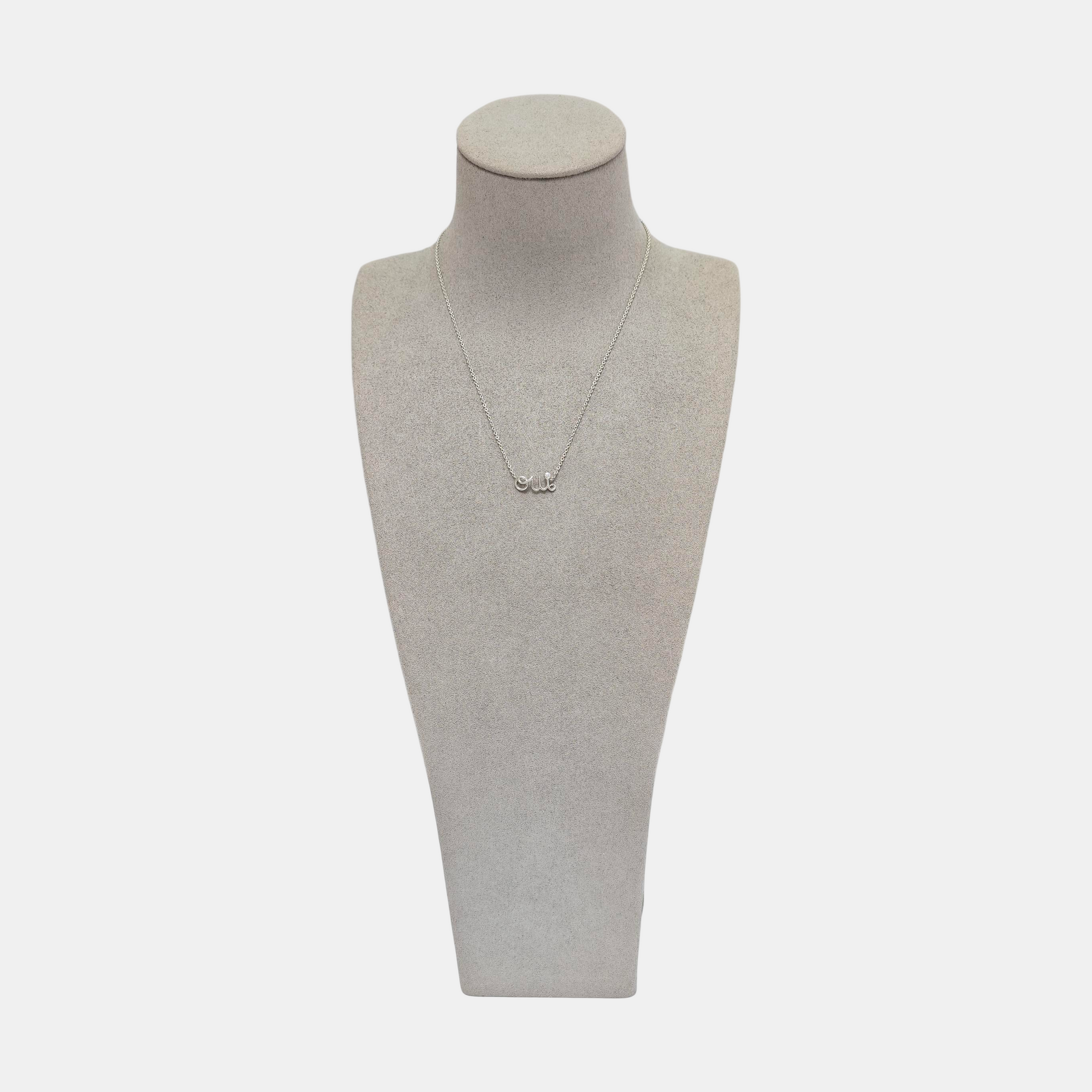 Oui 18k White Gold Silver Necklace