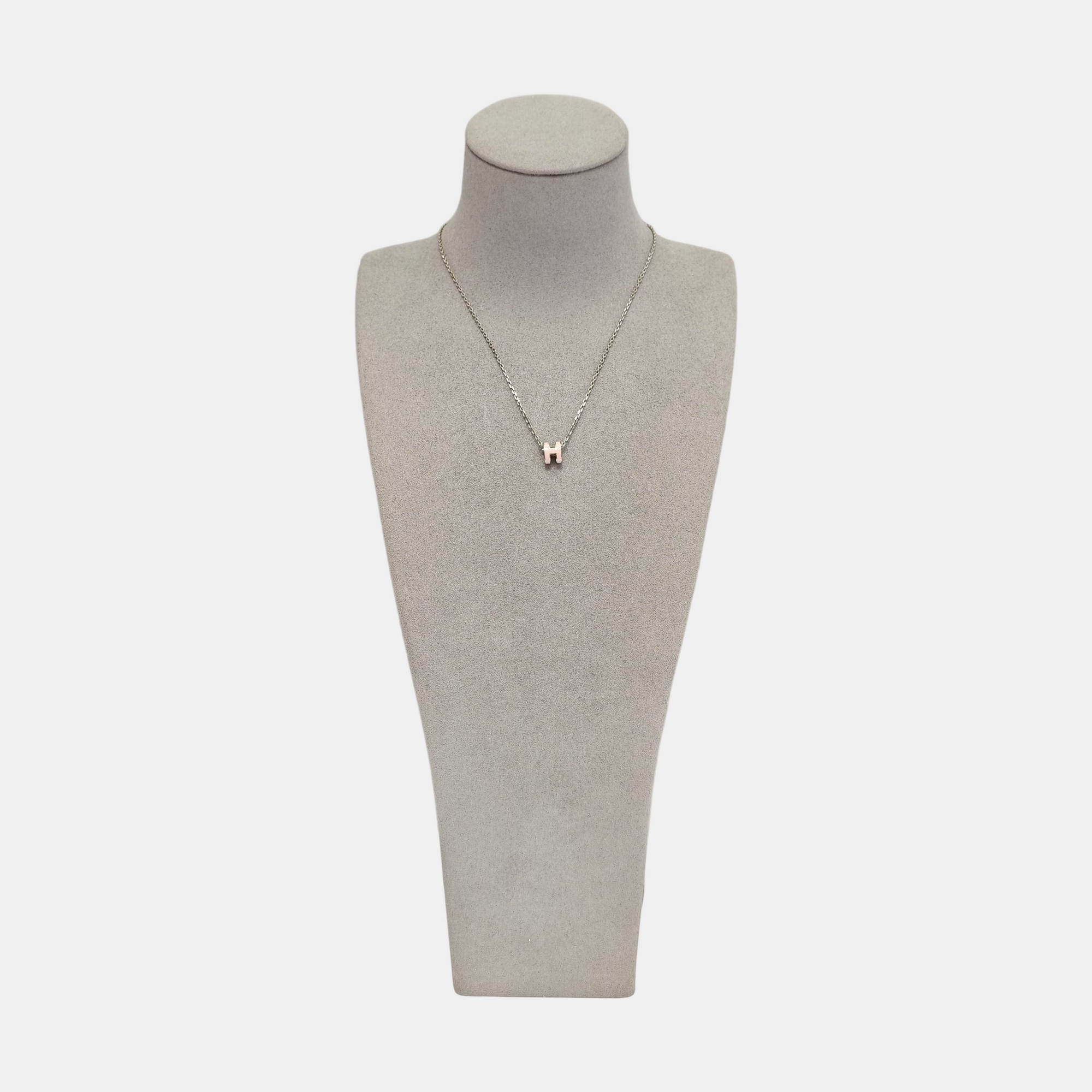 Pop H Metal Silver Necklace