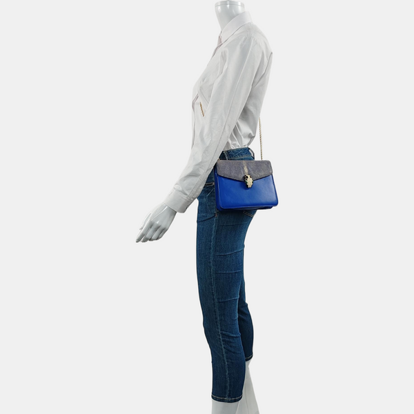 SERPENTI FOREVER Small Stingray Leather Blue