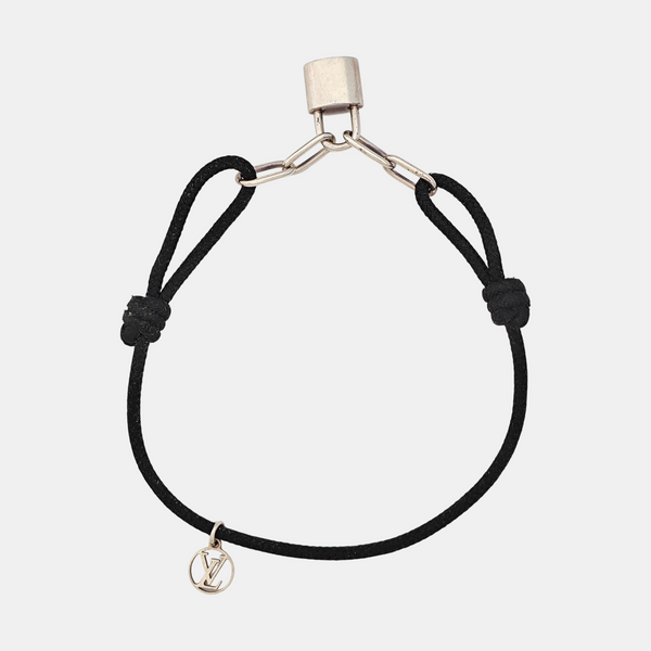 SILVER LOCKIT X VIRGIL ABLOH Fabric Black Bracelet
