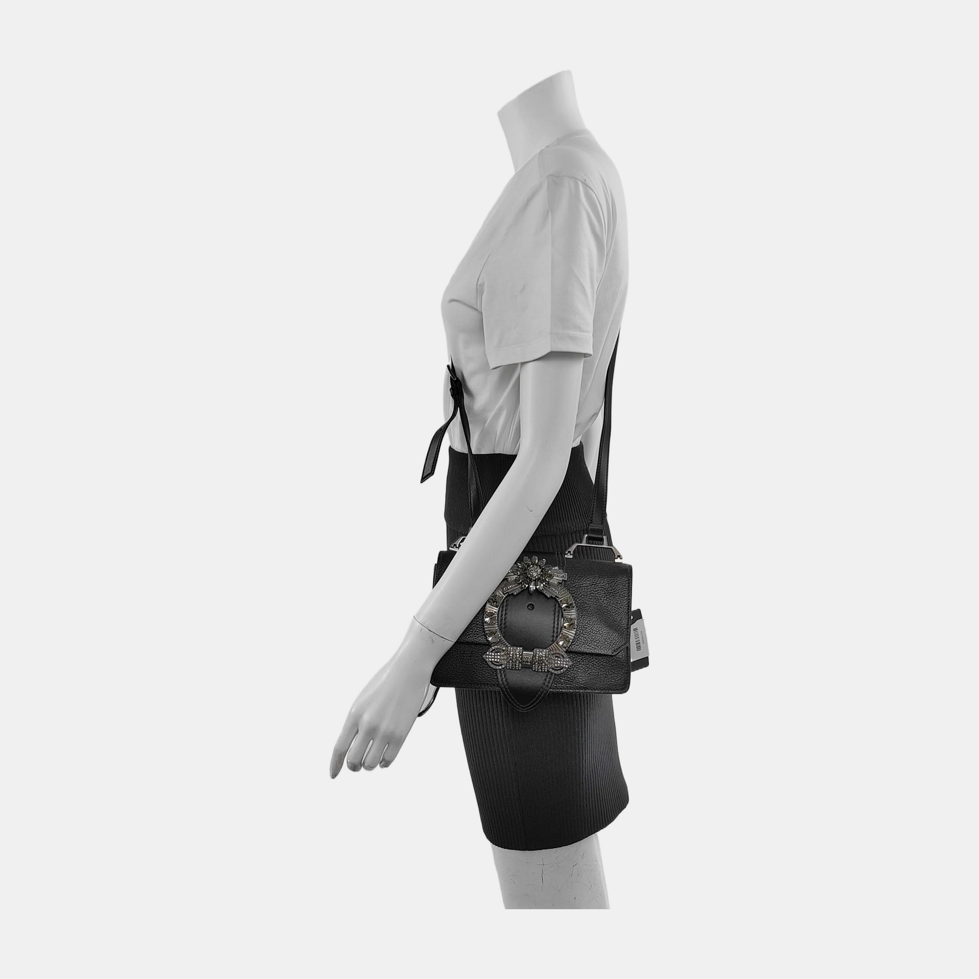 Miu Lady Lambskin Black