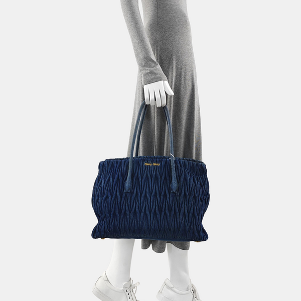 Avenue Quilted Denim Blue