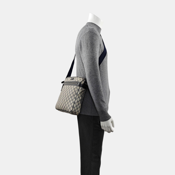 Monogram Coated Canvas Shoulder Bag Blue