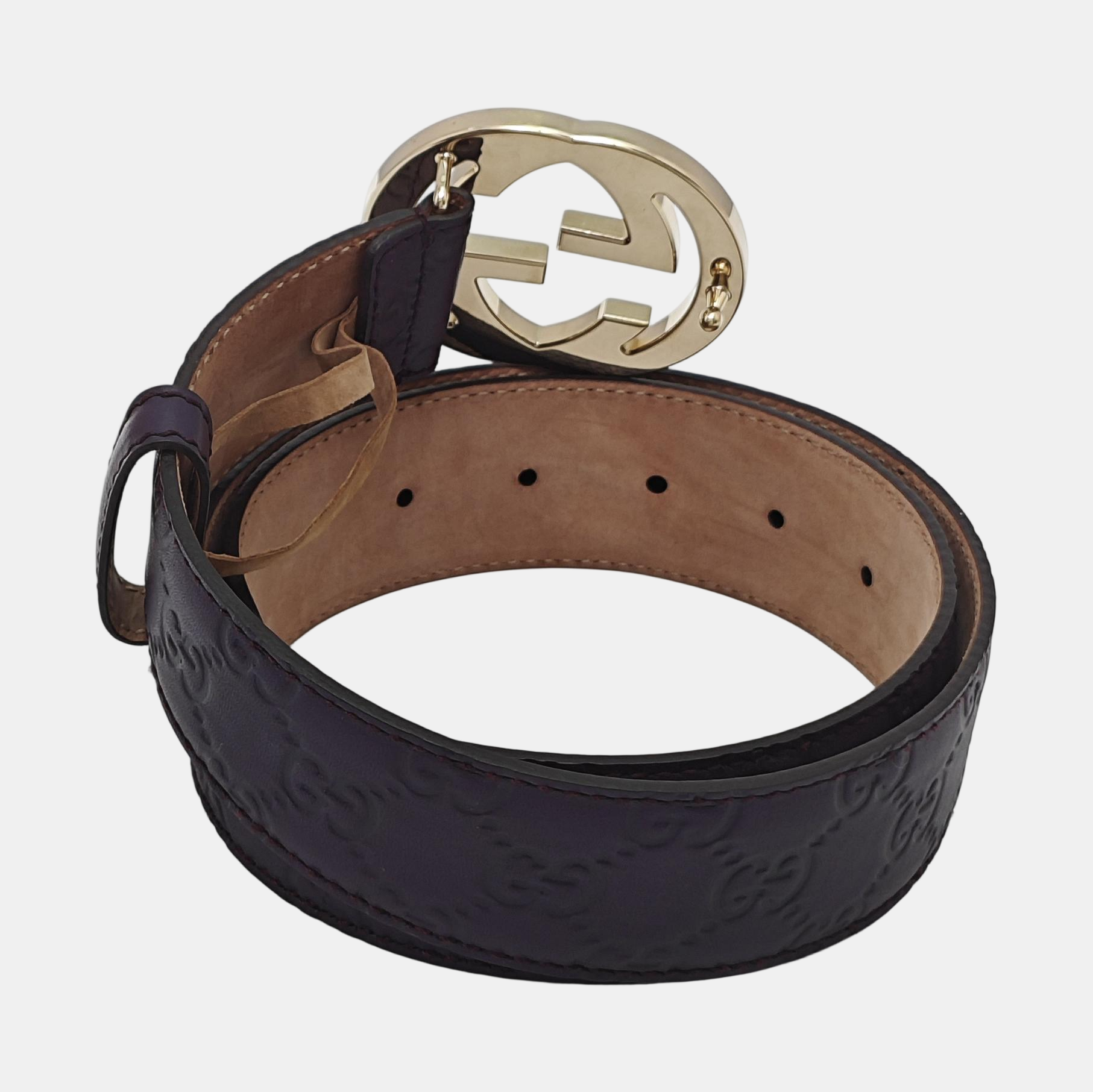 Leather Belt Purple