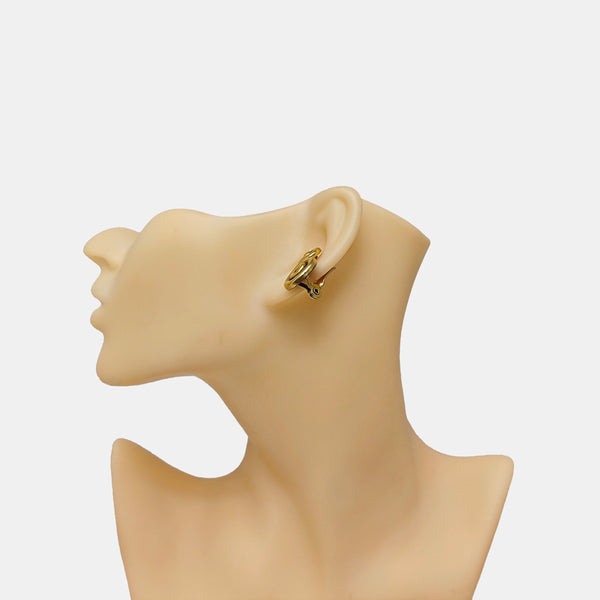 Metal Gold Clip On Earrings