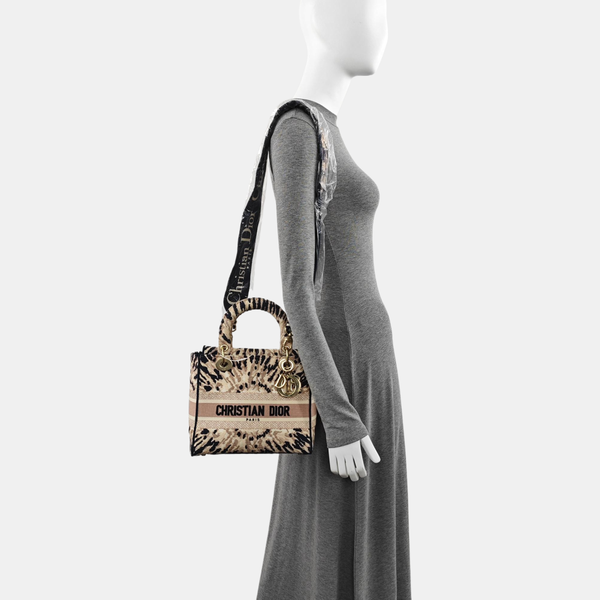 Lady D-Lite Medium Fabric Beige