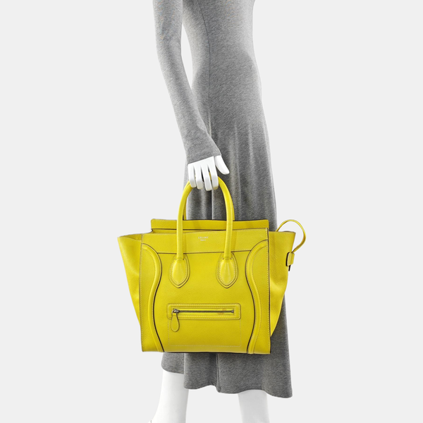 LUGGAGE Mini Calfskin Yellow