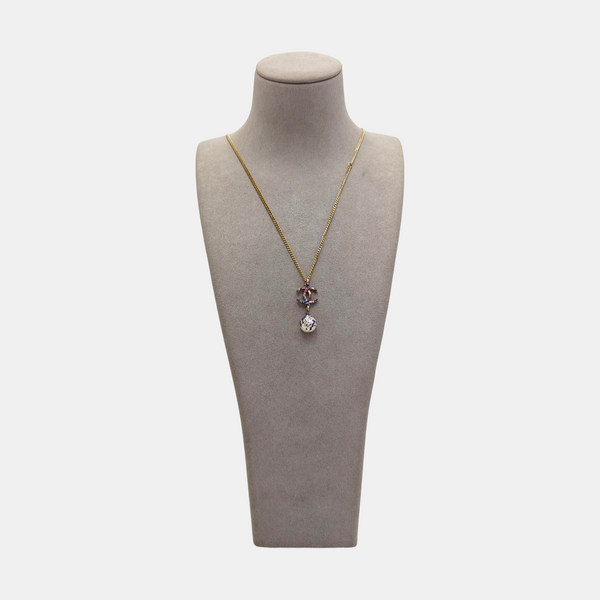 Faux Pearl Gold Necklace