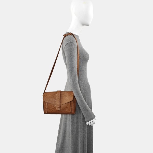 Calfskin Shoulder Bag Brown