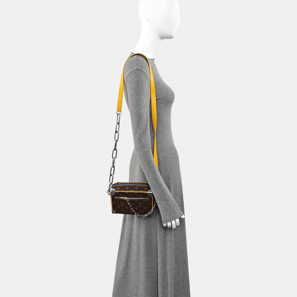 SOFT TRUNK Mini Monogram Coated Canvas Brown
