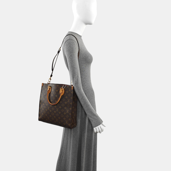 SAC PLAT MM Monogram Coated Canvas Brown