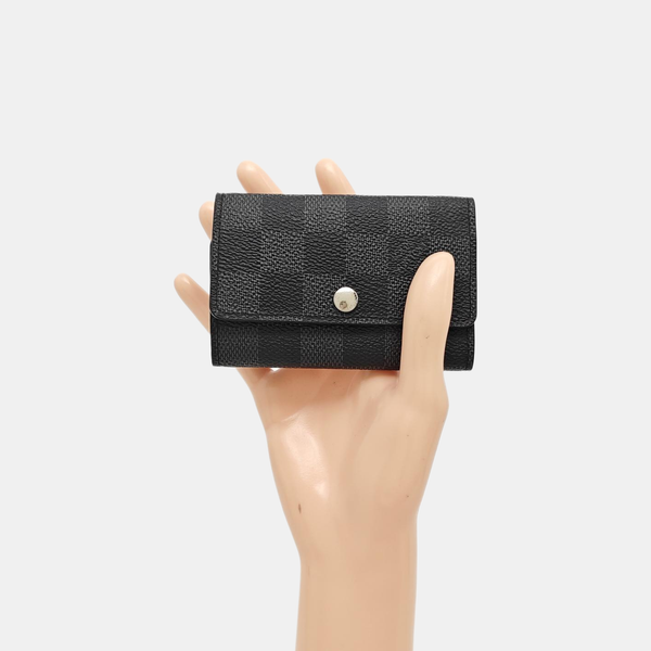 Damier Graphite Coated Canvas Key Pouch Gray