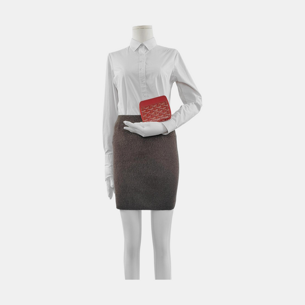 Saint-Marc Coated Canvas Red Wallet