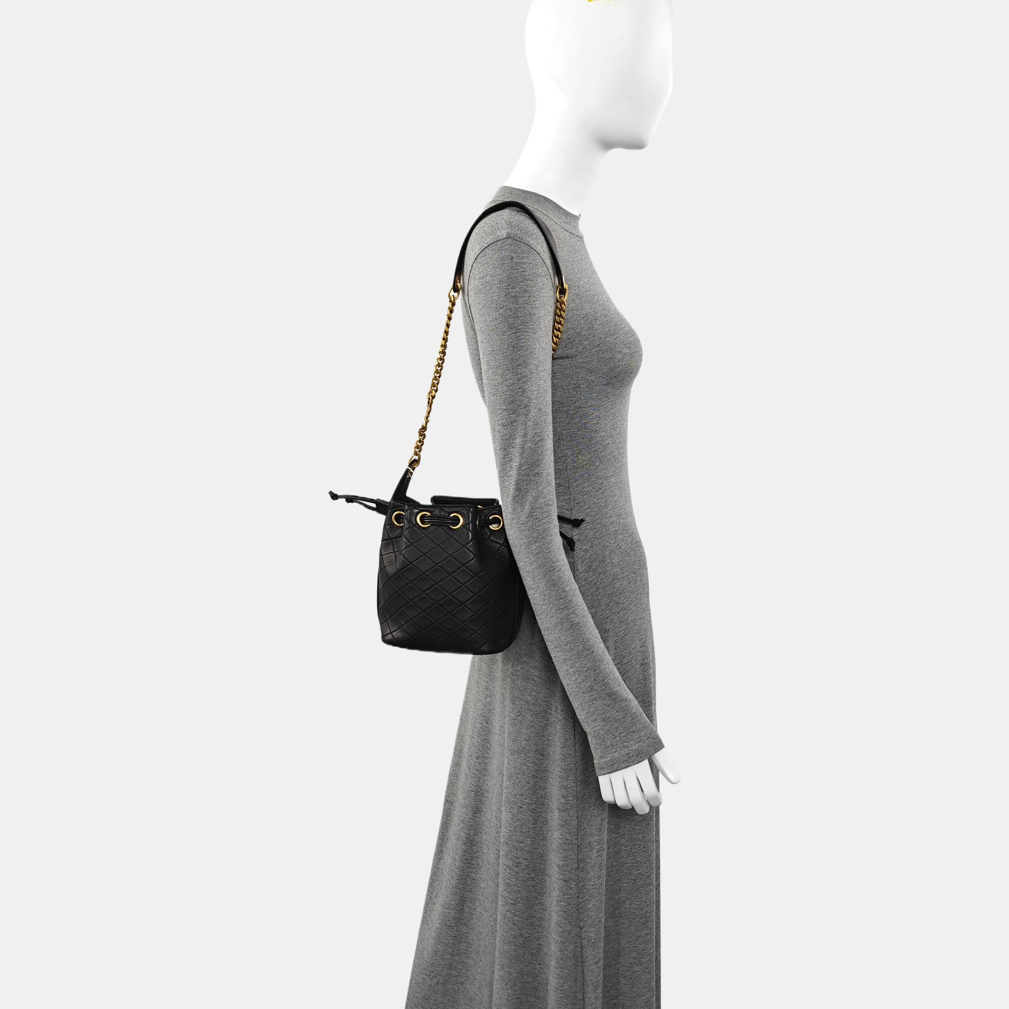 CASSANDRE Quilted Lambskin Black
