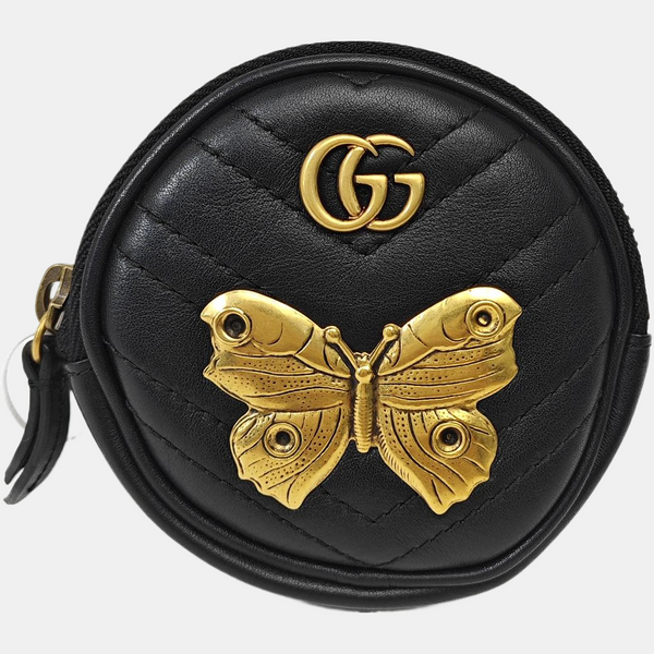 GG Marmont Mini Quilted Calfskin Black