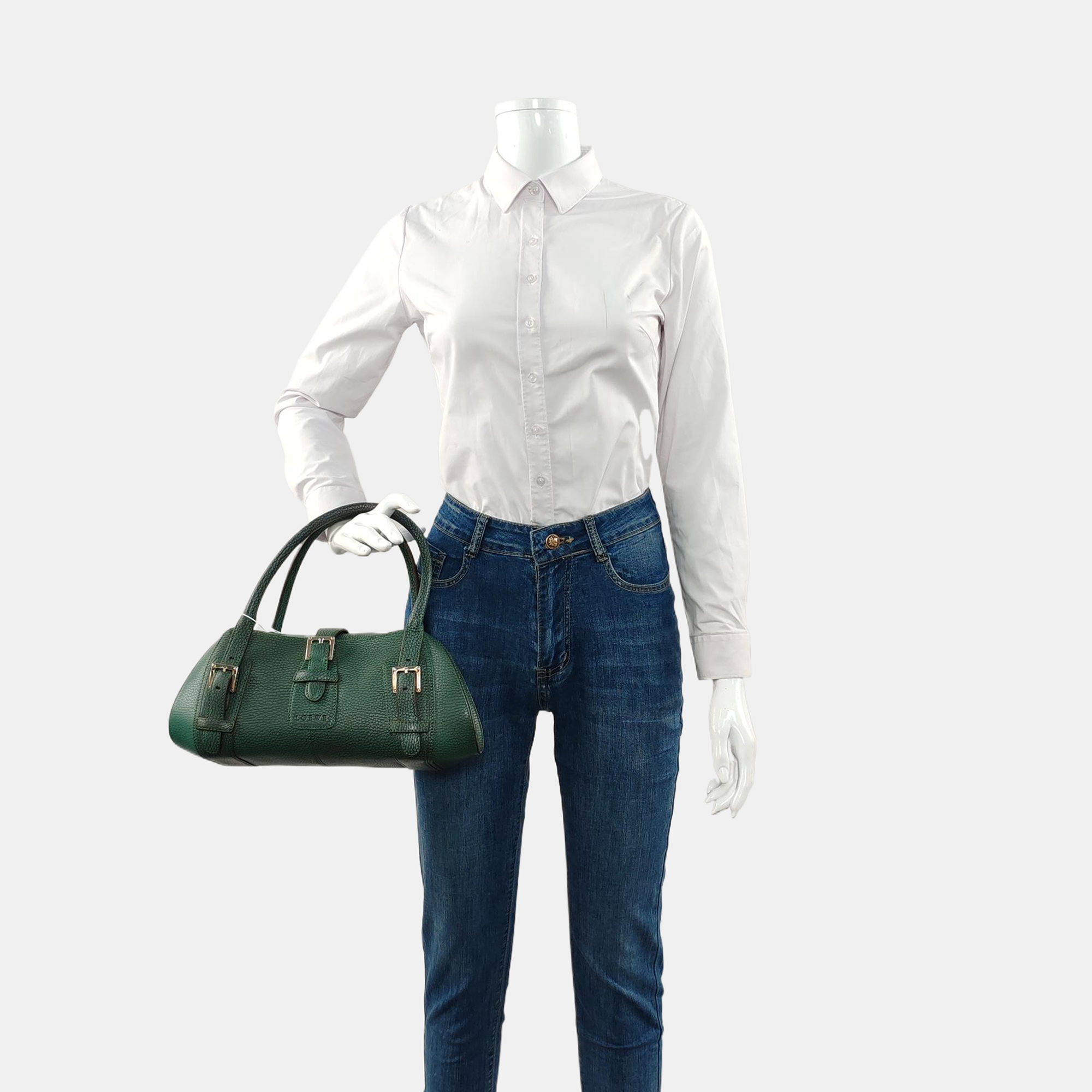 Calfskin Top Handle Bag Green