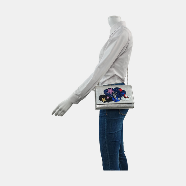 Authenticated pre-owned  KATE Medium Calfskin Silver - Crossbody Bag at Looply