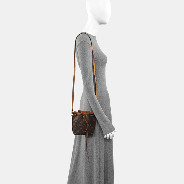 NÉONOÉ Nano Monogram Coated Canvas Brown