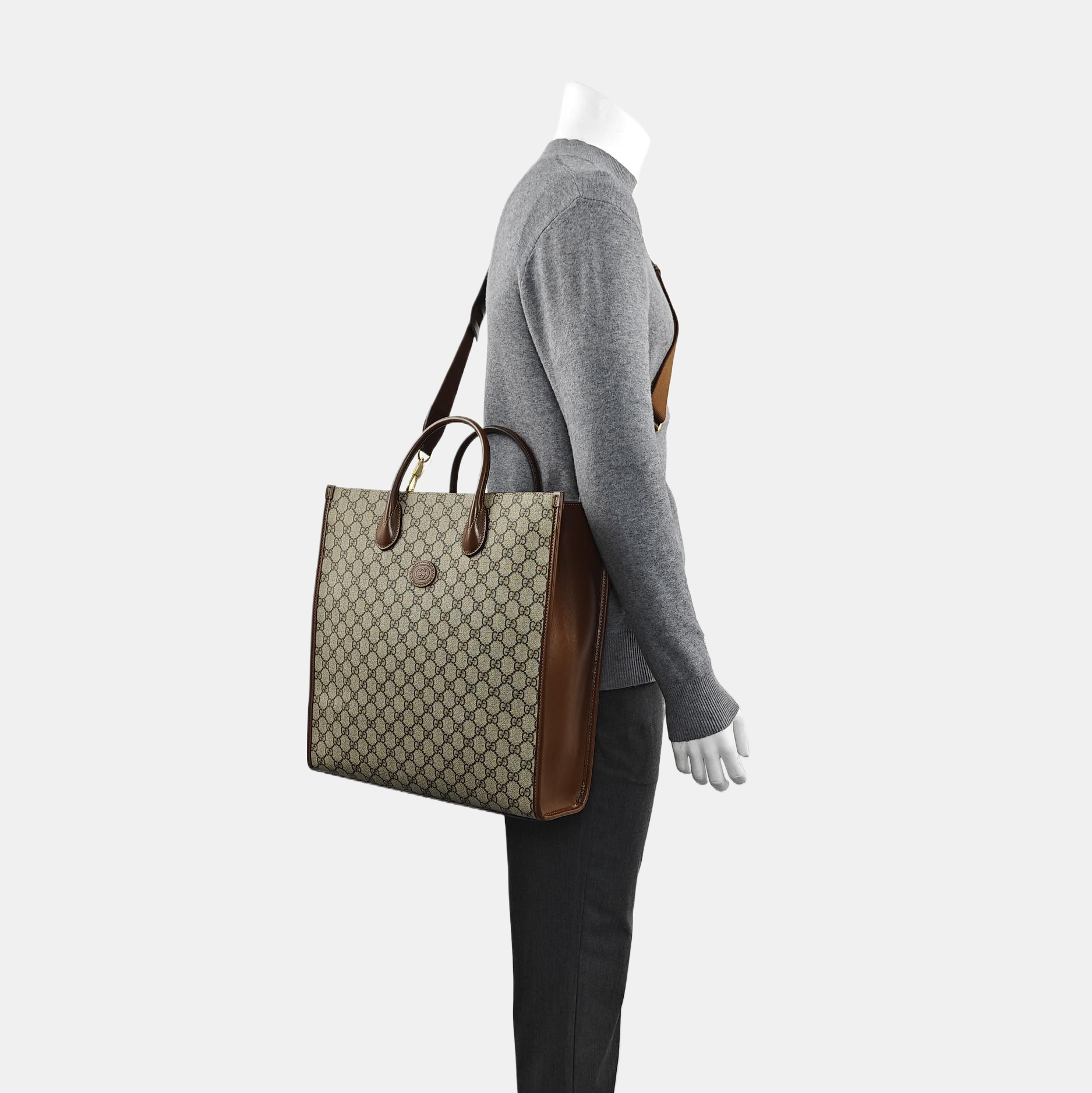 Retro Medium Monogram Coated Canvas Black