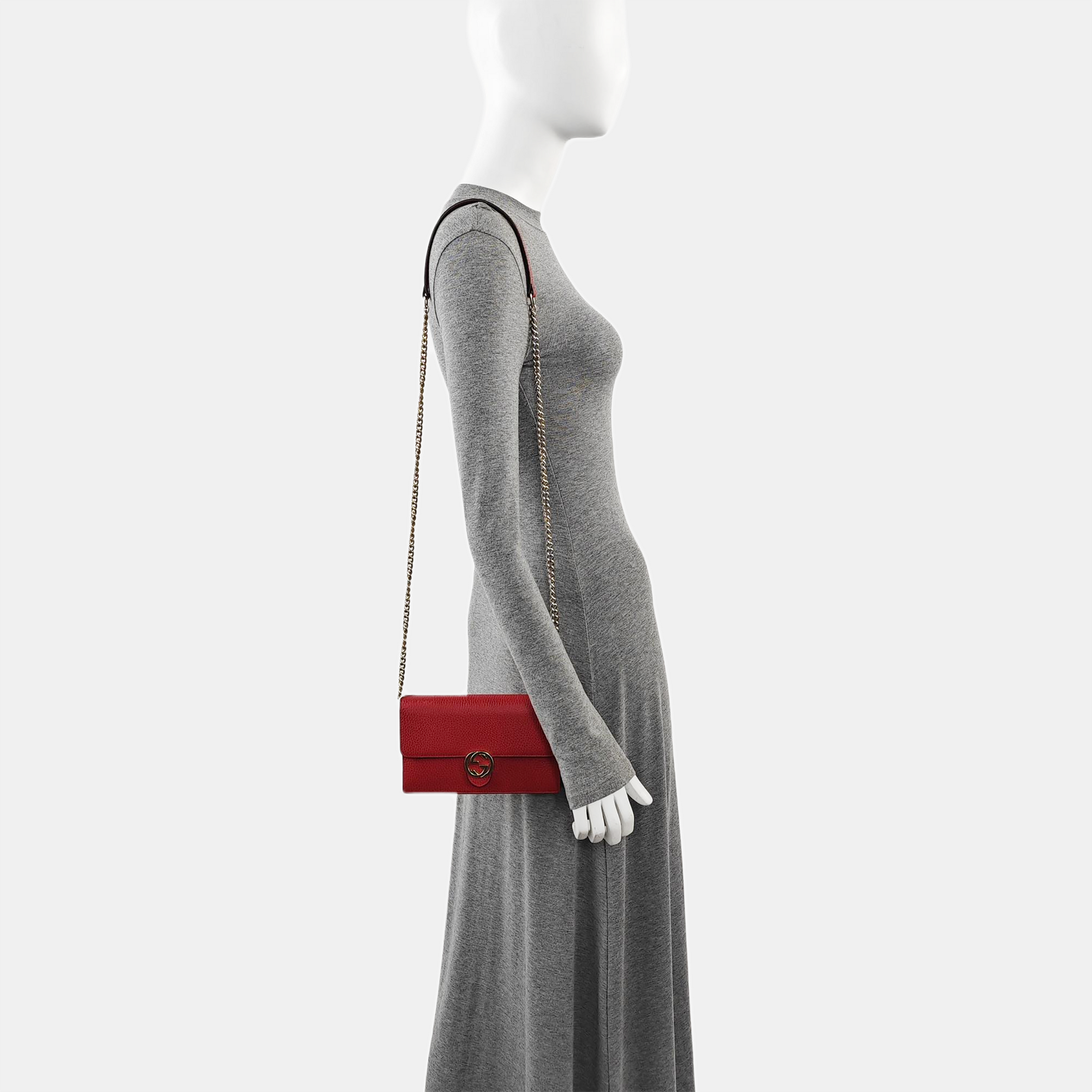Calfskin Shoulder Bag Red