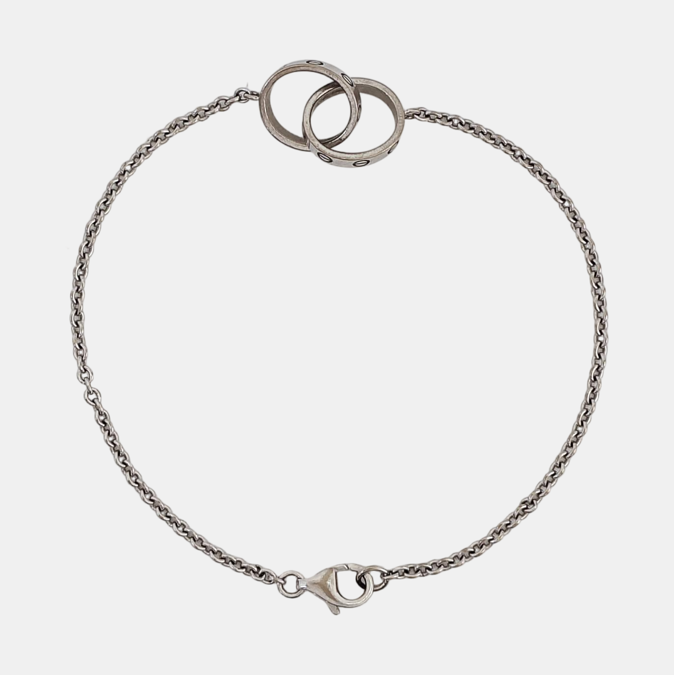 LOVE 18k White Gold Silver Bracelet