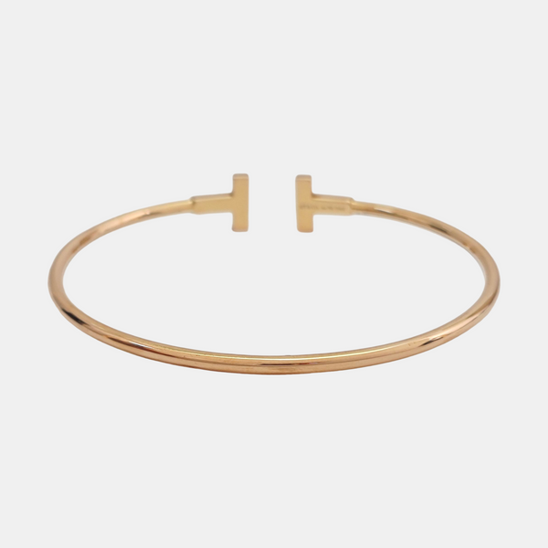 Tiffany T 18k Rose Gold Bangle