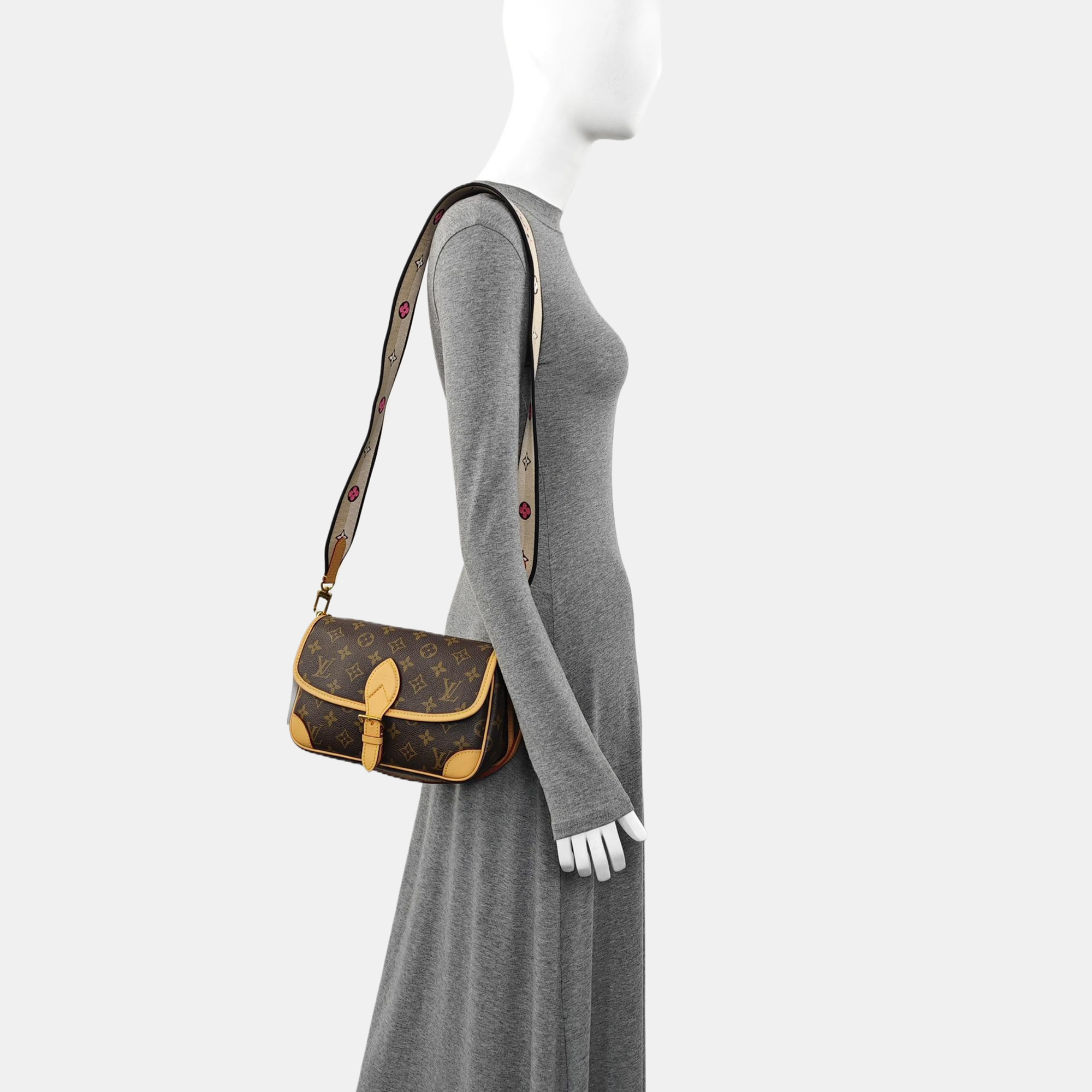 DIANE Monogram Coated Canvas Brown