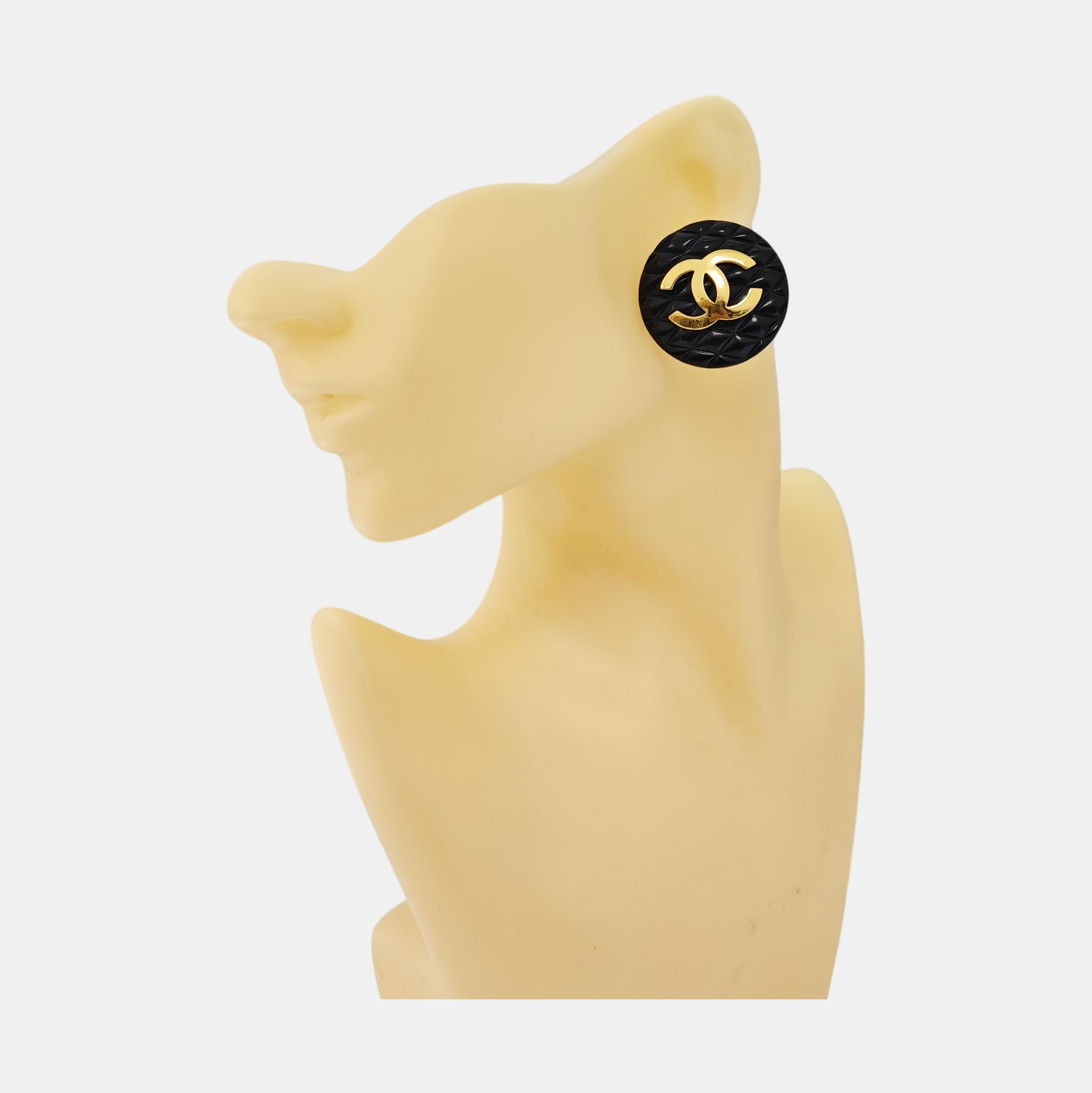 Metal Black Clip On Earrings
